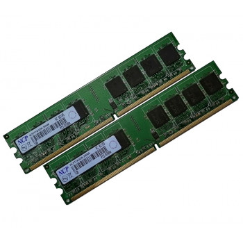 б/у 2Gb PC2-5300(667)DDR2 NCP NC02159  (Kit 2x1Gb)