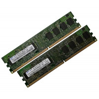 ОЗУ Dimm 2Gb PC2-5300(667)DDR2 Samsung M378T2863DZS-CE6 (Kit 2x1Gb) 