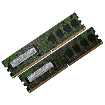 ОЗУ Dimm 2Gb PC2-5300(667)DDR2 Samsung M378T2863DZS-CE6 (Kit 2x1Gb) 