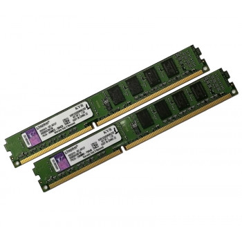 б/у ОЗУ Dimm 2Gb PC3-10600(1333)DDR3 Kingston KVR1333D3N9K2/2G (Kit 2x1Gb)