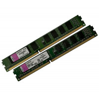 б/у ОЗУ Dimm 2Gb PC3-10600(1333)DDR3 Kingston KVR1333D3N9/1G (Kit 2x1Gb)