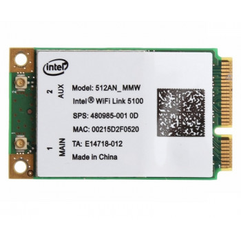 контроллер WLAN Wi-Fi miniPCI-Express Intel 512AN-MMW, WiFi Link 5100 , 802.11 b/g