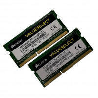 ОЗУ So-Dimm 8Gb PC3-12800s, DDR3-1600, Corsair ValueSelect CMSO4GX3M1A1600C11 (Kit 2x4Gb) 