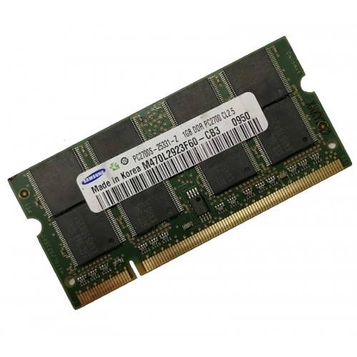 ОЗУ So-Dimm 1Gb PC-2700, DDR-333 Samsung M470L2923F60-CB3