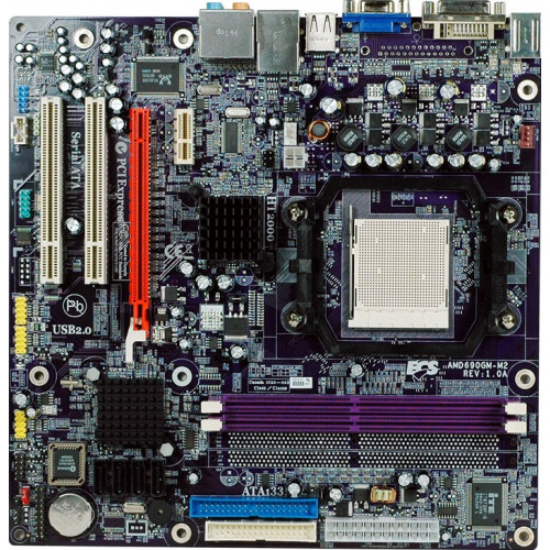 системная плата сокет Am2 ECS A690GM-M2