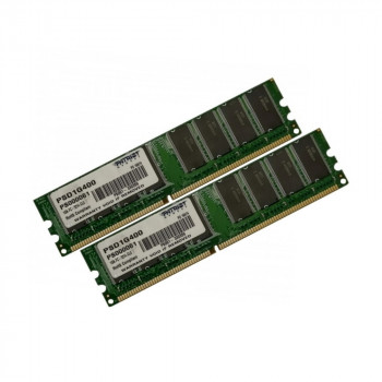 ОЗУ Dimm 2Gb PC-3200(400)DDR Patriot PSD1G400  PS000061 CL3 (Kit 2x1Gb)