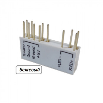 Переходник Q-CONNECTOR Front Panel Jamper, бежевый