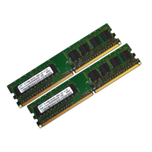 ОЗУ Dimm 1Gb PC2-4200(533)DDR2 Samsung M378T6553CZ3-CD5 (Kit 2x512Mb)