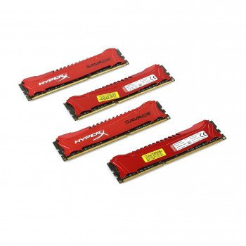 ОЗУ Dimm 32Gb PC3-12800(1600)DDR3 Kingston HyperX Savage  HX316C9SRK4/32 (Kit 4x8Gb) 