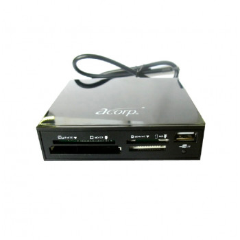 Картридер внутренний  3.5", Acorp CRIP200-B ver 2.0