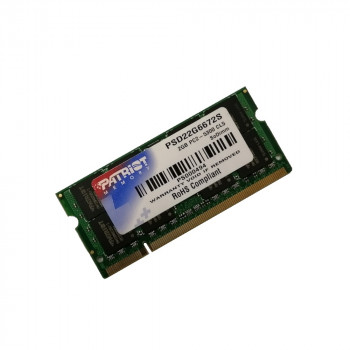 ОЗУ So-Dimm 2Gb PC2-5300, DDR2-667 Patriot PSD22G6672S