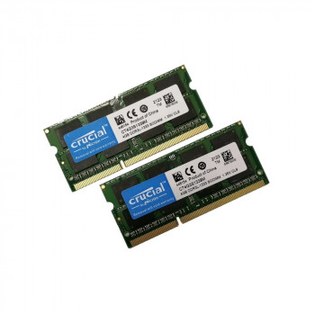 ОЗУ So-Dimm 8Gb PC3L-10600, DDR3L-1333, Crucial CT4G3S1339M (Kit 2x4Gb)
