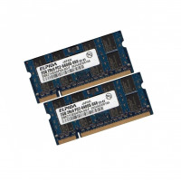 ОЗУ So-Dimm 4Gb PC2-6400, DDR2-800 Elpida EBE21UE8AFSA-8G-F (Kit 2x2Gb)