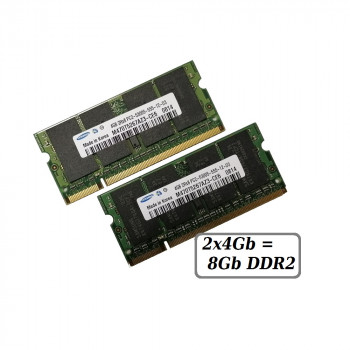 ОЗУ  So-Dimm 8Gb PC2-5300, DDR2-667 Samsung M470T5267AZ3-CE6 (Kit 2x4Gb) 