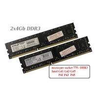 ОЗУ Dimm 8Gb PC3-12800(1600)DDR3 AMD Radeon R534G1601U1S-UO  (Kit 2x4Gb) для сокет 775 