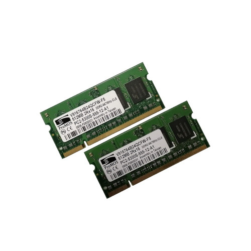 ОЗУ  So-Dimm 1Gb PC2-5300, DDR2-667 ProMOS V916764B24QCFW-F5 (Kit 2x512Mb)