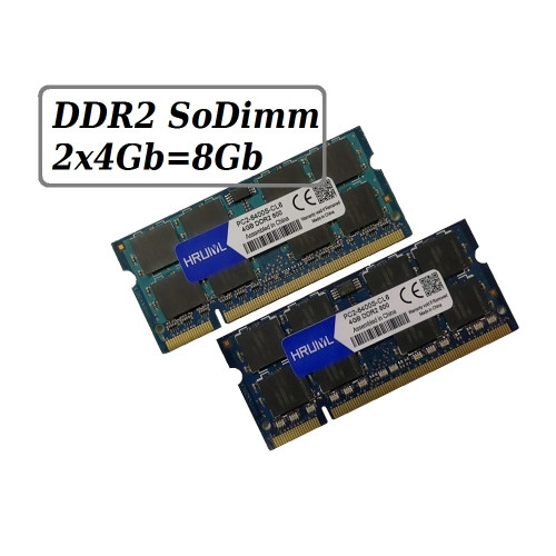ОЗУ So-Dimm 8Gb PC2-6400, DDR2-800 Hruml/ Hynix H5PS2G83AFR01S6C (Kit 2x4Gb) 
