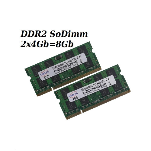 ОЗУ So-Dimm 8Gb PC2-6400, DDR2-800 Yimeng/ Micron IYC22D9MTG (Kit 2x4Gb) 