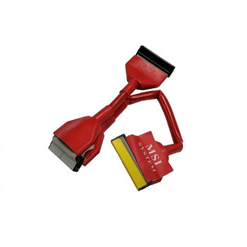 Шлейф управления IDE UDMA 100/133 3-разьема, 80-pin, 50см, красный , MSI 12CF2-1ID133-50R