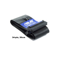 Шлейф управления FDD (флоппи) IDC34 2-разьема, 50см, черный, Asus Floppy Cable