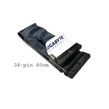 Шлейф управления FDD (флоппи) IDC34 2-разьема, 40см, синий, GigaByte Floppy Cable