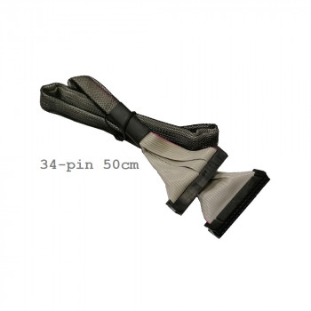 Шлейф управления FDD (флоппи) IDC34 2-разьема, 50см, в оплетке, Foxconn Floppy Cable
