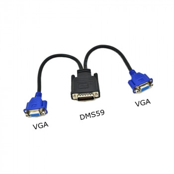 переходник DMS-59 (Male) -2xVGA (Female), Gsmin F3-2-1 A120
