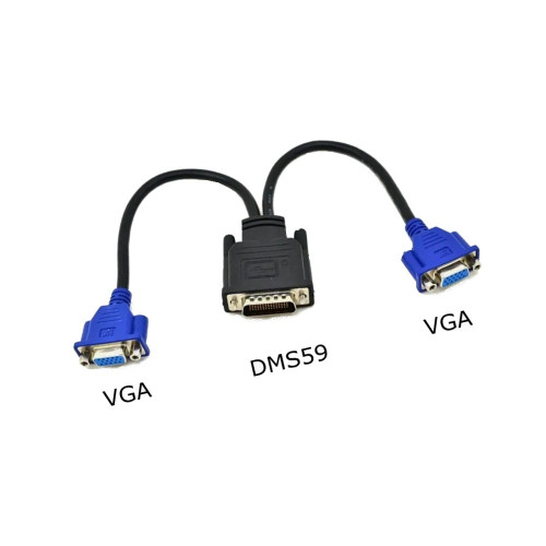 переходник DMS-59 (Male) -2xVGA (Female), Gsmin F3-2-1 A120