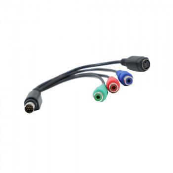 переходник EVGA p/n G01-S+RGB-21CM-F,  SVHS 9pin - Svideo +3xRCA