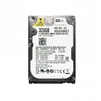 Винчестер 2,5" 320Gb SATA  WD AV-25 WD3200BUCT-63TWBY0