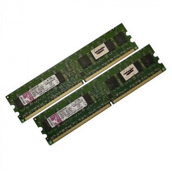 ОЗУ Dimm 2Gb PC2-4200(533)DDR2 Kingston KVR533D2N4/1G (Kit 2x1Gb)