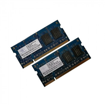 ОЗУ So-Dimm 1Gb PC2-4200, DDR2-533 Nanya NT512T64UH8A1FN-37B (Kit 2x512Mb)