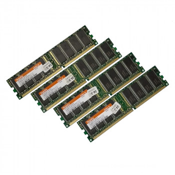 ОЗУ Dimm 1Gb PC-3200(400)DDR Hynix HYMD232646D8J-D43 AA (Kit 4x256Mb)