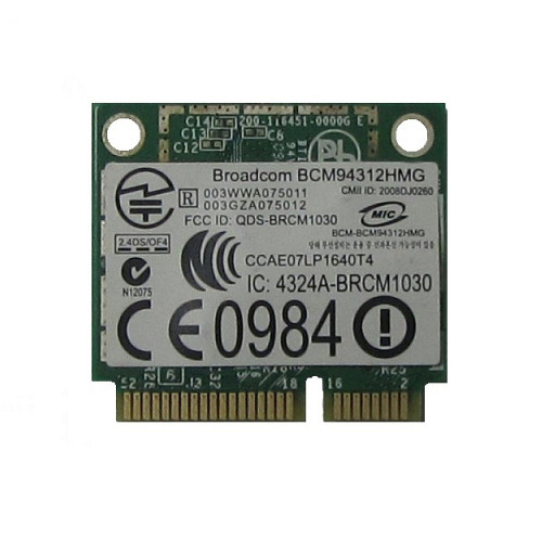 контроллер  WLAN Wi-Fi microPCI-Express BroadCom BCM94312HMG, QDS-BRCM1030 802.11 b/g\n