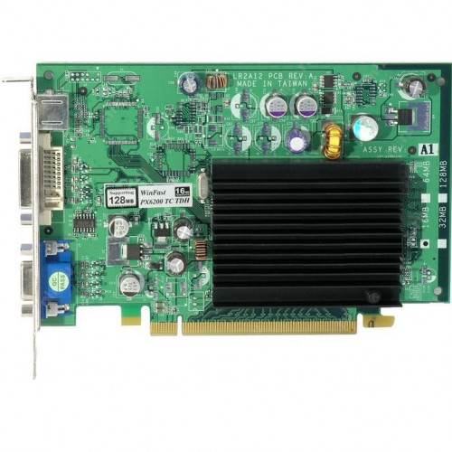 Видеокарта PCI-E  128Mb GeForse Fx6200 Leadtek WinFast PX6200 TC TDH  