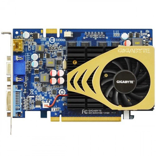 Видеокарта PCI-E 512Mb GeForce Fx9500Gt GigaByte GV-N95TOC-512I