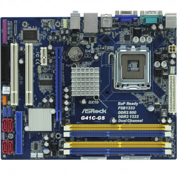 б/у системная плата сокет 775 Asrock G41C-GS