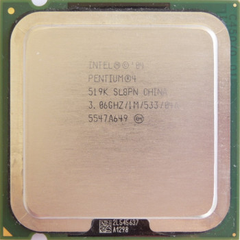 б/у процессор сокет 775 Intel Pentium-4 (519K) 3,06/1/533 SL8PN
