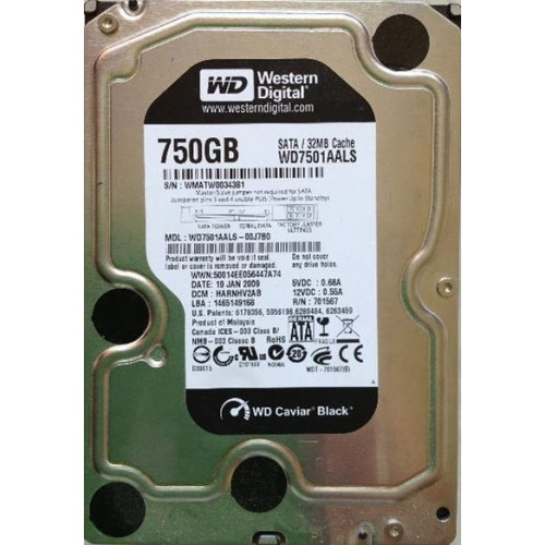 Винчестер SATA 750Gb WD WD7501AALS
