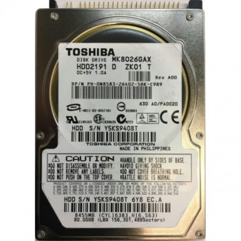 б/у винчестер IDE 2,5" 80Гб Toshiba MK8026GAX