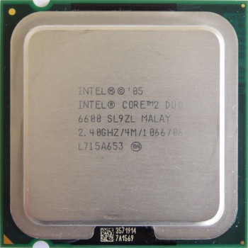 б/у процессор сокет 775 Intel Core2Duo E6600 2,4/4/1066 SL9ZL